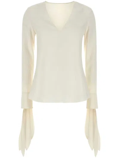 Givenchy White Silk Blouse In Animal Print