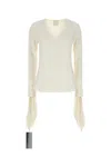 Givenchy Blouse With Bows In Poplin And 4g Embroidery In Offwhite