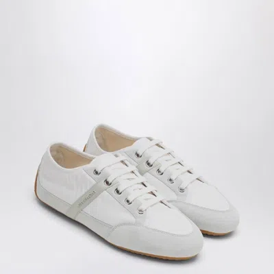 Givenchy White Silm Sneakers In Nylon And Suede