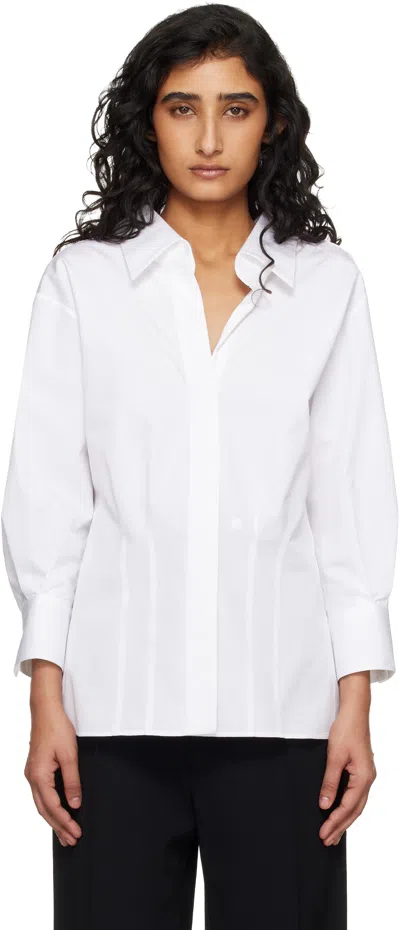 Givenchy Slashed Long-sleeved Poplin Shirt In White