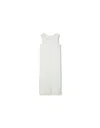 Givenchy Kids' White Sleeveless Ribbed Dress With 4g Logo In Green