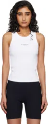 Givenchy White Sleeveless Top With Logo Lettering On The Front In Cotton Stretch Woman In White