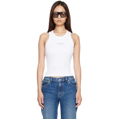 Givenchy White Slim Fit ' Paris' Tank Top