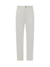 Givenchy White Straight Flat Front Pants In White
