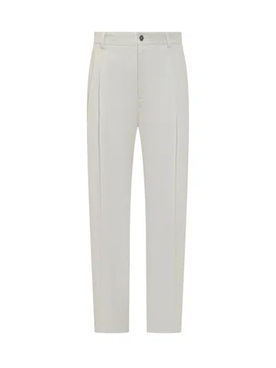 Givenchy White Straight Flat Front Pants