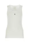 Givenchy White Stretch Cotton Tank Top