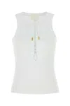 Givenchy Women White Stretch Cotton Tank Top