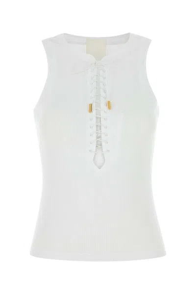 Givenchy White Stretch Cotton Tank Top