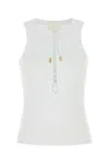 Givenchy Women White Stretch Cotton Tank Top