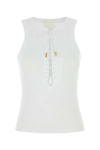 GIVENCHY GIVENCHY WHITE STRETCH COTTON TANK TOP