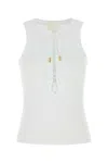 Givenchy Women White Stretch Cotton Tank Top