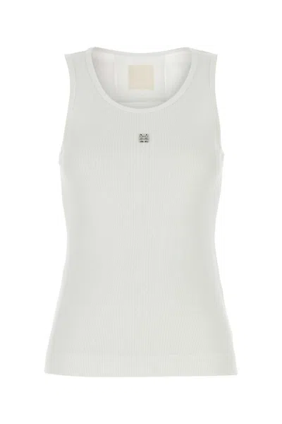 Givenchy White Stretch Cotton Tank Top