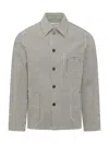 Givenchy White Stripes Regular Jacket In Gray