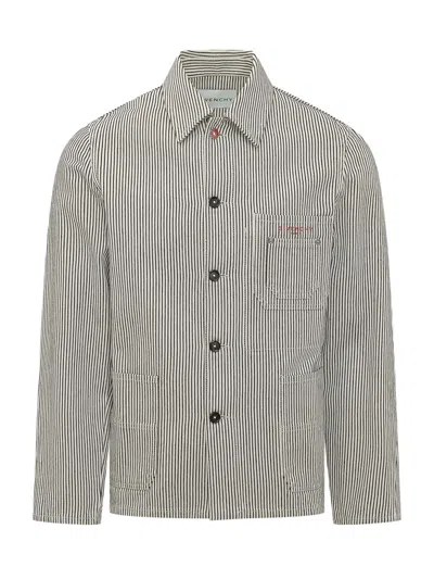 Givenchy White Stripes Regular Jacket In Gray
