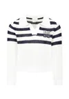 Givenchy White Sweater For Girl With 4g Motif In White