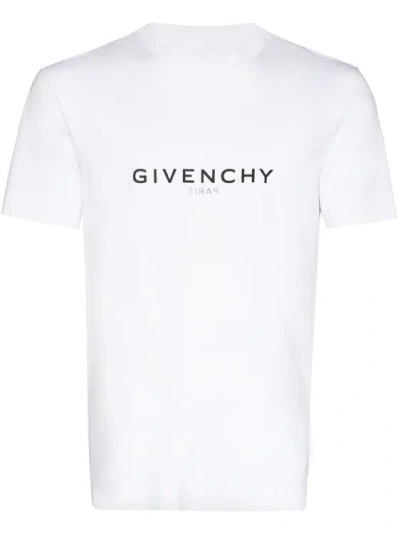 GIVENCHY GIVENCHY WHITE T-SHIRT WITH BOLD LOGO PRINT