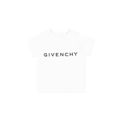 Givenchy White T-shirt For Baby Boy With Logo
