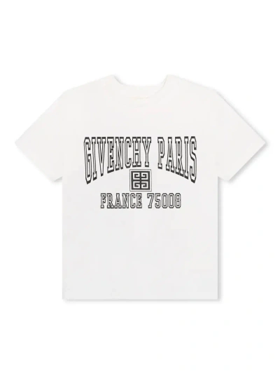 Givenchy Kids' White T-shirt With Print In P Bianco