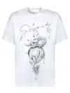 Givenchy White Crewneck T-shirt With Maxi Logo Print On The Front In Cotton Man In White