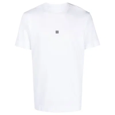 Givenchy Slim Fit 4g Embroidered Cotton T-shirt In White