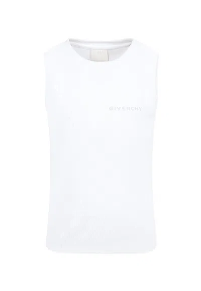 Givenchy Kids' White Tank Top For Boy With Logo