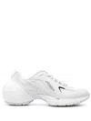 Givenchy White Mesh And Synthetic Leather Tk Mx Sneakers In White