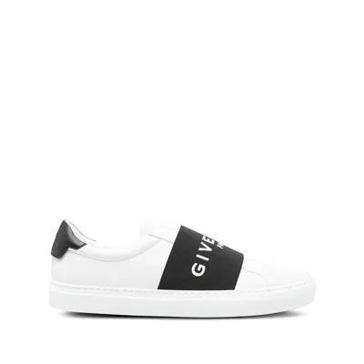 Givenchy Urban Street Leather Sneakers With Elastic Band In White