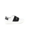 GIVENCHY WHITE URBAN STREET SNEAKERS WITH BLACK LOGO BAND