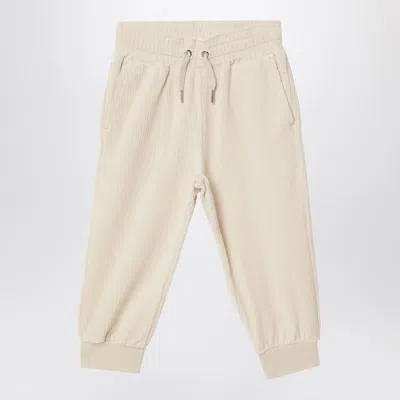 GIVENCHY WHITE VELVET SWEATPANTS