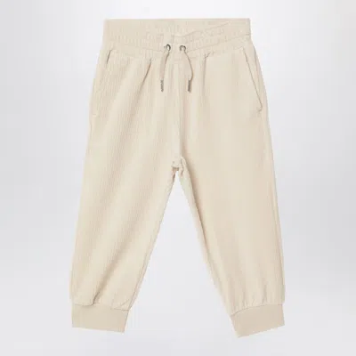 Givenchy White Velvet Sweatpants In Neutral