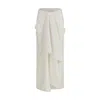 Givenchy Draped Merino Wool And Mohair Skirt In White