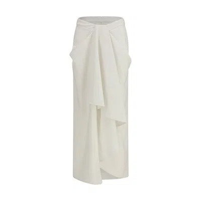 GIVENCHY GIVENCHY WHITE WOOL OVES ARIES LONG WOMEN'S SKIRT