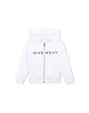 Givenchy White Zip-up Hoodie With  4g Logo In White