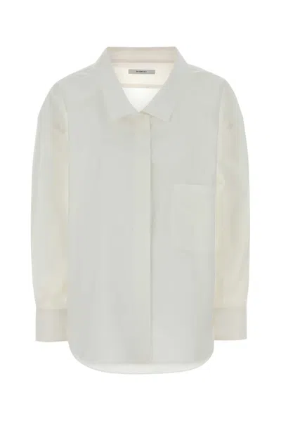 Givenchy Wide Collar Long Sleeve Shirt In Multi