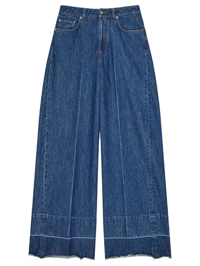 Givenchy Wide Leg 5-pocket Jeans In Blue