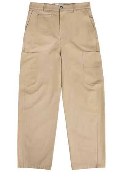 Givenchy Wide-leg Canvas Cargo Trousers In Nude