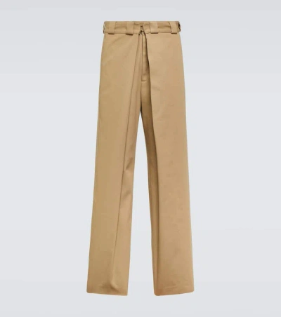 Givenchy Wide-leg Canvas Chinos In Beige
