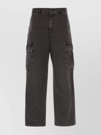 GIVENCHY WIDE LEG CARGO TROUSERS WITH BELT LOOPS AND BACK POCKETS