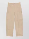 Givenchy High-waisted Wide-leg Trousers With Side Pockets In Pink