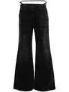 Givenchy Women Wide-leg Denim Cotton Jeans In Black