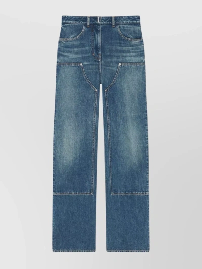 Givenchy Wide-leg High-waisted Denim Trousers In Blue