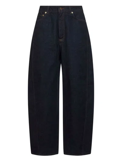 Givenchy Wide-leg Indigo Blue Jeans In Black