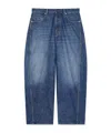 Givenchy Logo Patch Relaxed-fit Jeans In Blue