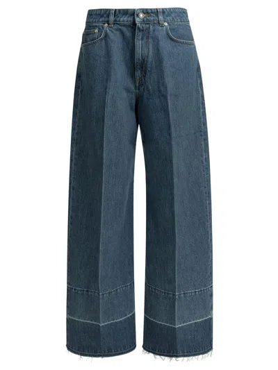 Givenchy Wide Leg Jeans In Blue
