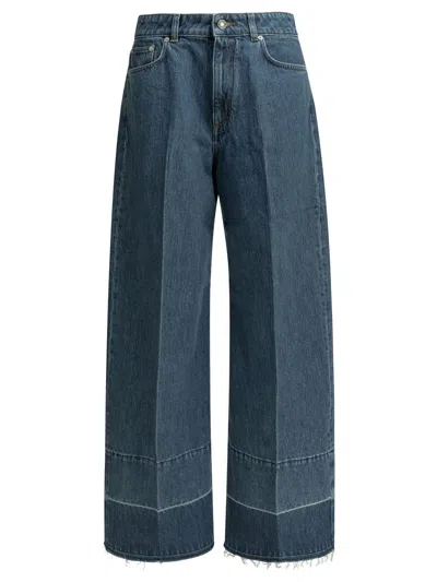 Givenchy Wide Leg Jeans In Blue