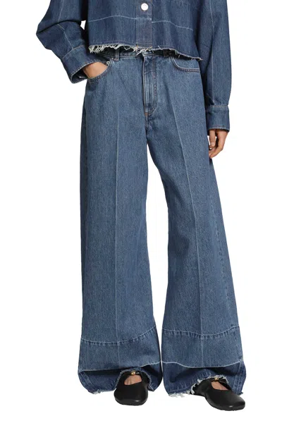 Givenchy Wide Leg Jeans In Blue