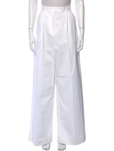 Pre-owned Givenchy Wide Leg Pants In White