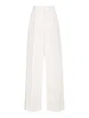 Givenchy Womens White Pleated Two-slip-pockets Wide-leg High-rise Cotton Trousers In White