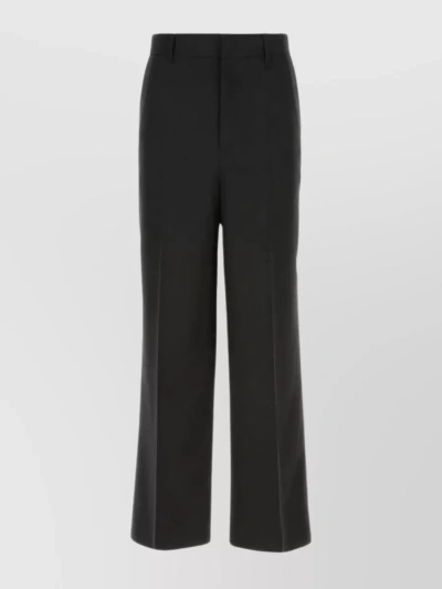 GIVENCHY WIDE-LEG WOOL TROUSERS WITH WAIST BELT LOOPS