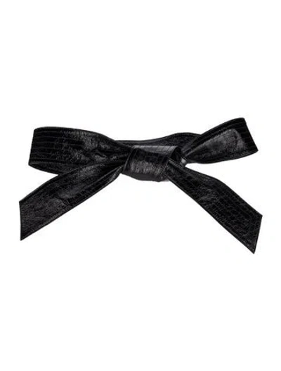 Pre-owned Givenchy Wide Patent Leather Waist Belt In Black